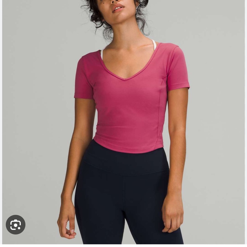 LULULEMON SIZE 6 PINK LYCHEE ALIGN T SHIRT